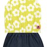 02 conjunto blusa malha favinho sublimado e short cotton jeans kamylus amarelo